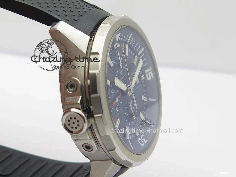 MIROTIME 0512 Aquatimer Chrono IW376803 V6F 1:1 Best Edition Blue Dial On Rubber Strap A WellDesigned 7282